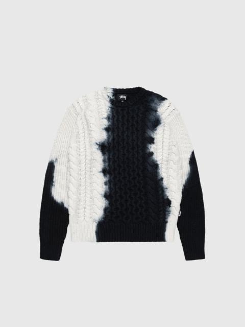 Stüssy TIE DYE FISHERMAN SWEATER