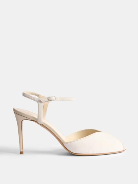 LE MONDE BÉRYL Valetta Peep Toe / Ecru Suede