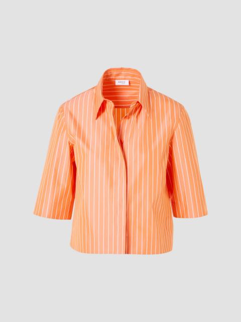 AKRIS Women's Cotton Striped Blouse - Orange