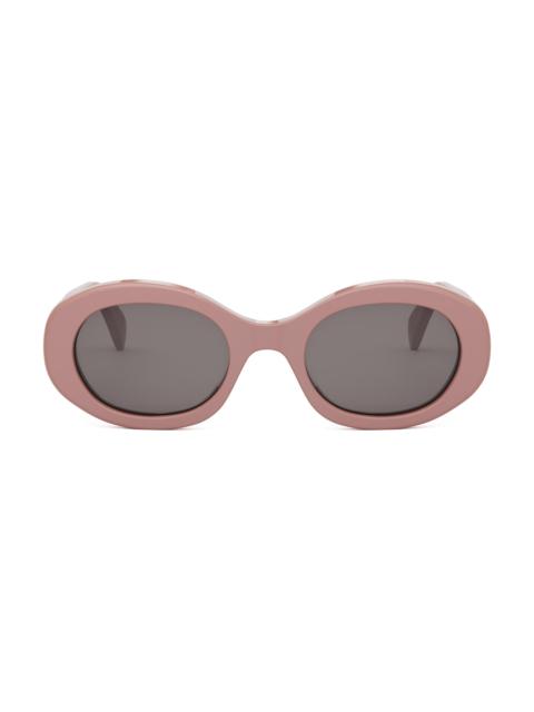 CELINE Men's 52MM Oval Acetate Sunglasses - Dusty Pink Grey