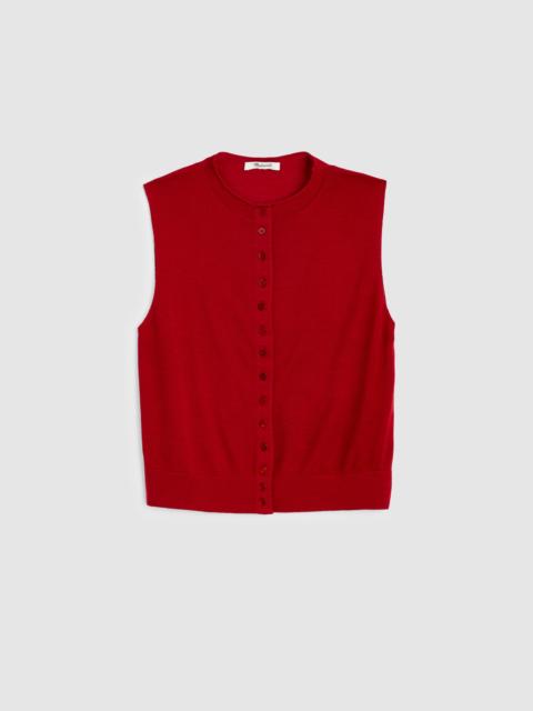 Madewell Button-Front Sleeveless Cardigan