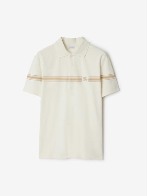 Burberry Striped Cotton Polo Shirt