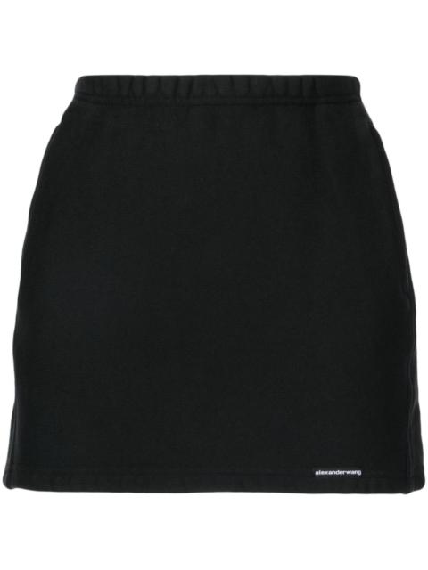 logo-tag cotton miniskirt