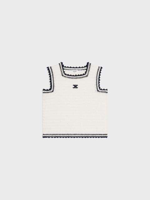 CELINE top IN cotton crochet