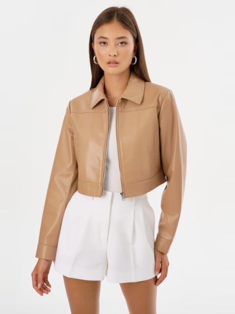 LAMARQUE DAMIANA | Cropped Recycled Leather Jacket