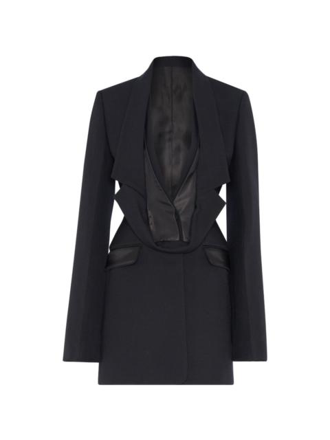 Jean Paul Gaultier reversed collar tailoring fitted jacket
