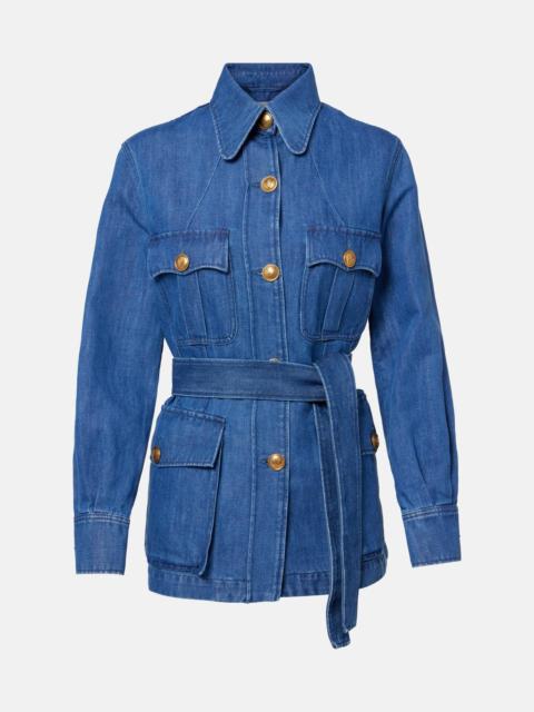 Valentino Belted denim jacket