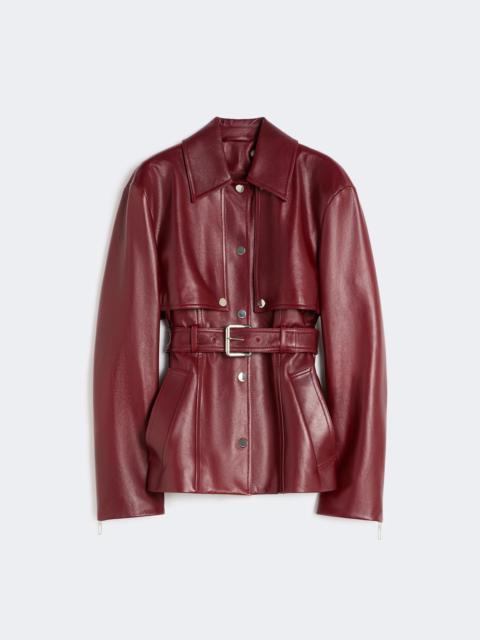 Sportmax TENZONE Nappa leather two-piece jacket - BORDEAUX