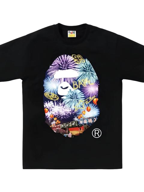 A BATHING APE® Firework Ape Head Photo Tee "Black" 1L72 110 022 BLACK