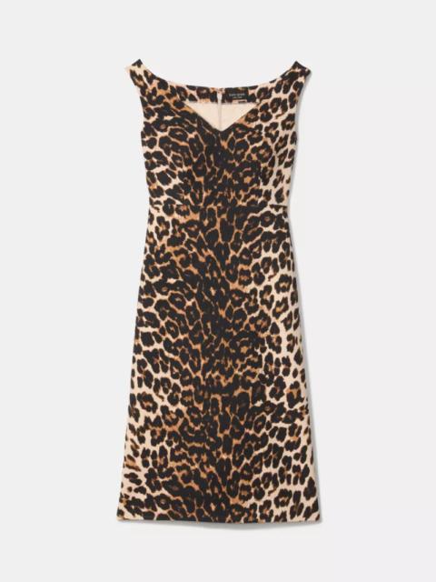 kate spade Leopard V-neck Midi Dress
