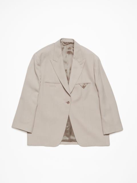 Single-breasted jacket - Cold beige