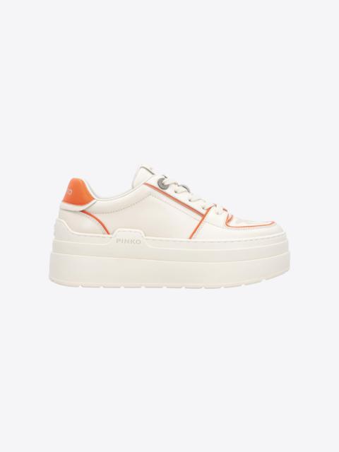 PINKO TWO-TONE PLATFORM SNEAKERS