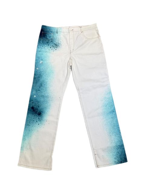 Louis Vuitton Spray Gradient Denim Pants "White / Blue" RM231M U13 HOD10X