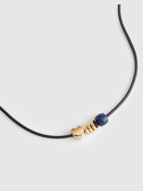 Madewell Semiprecious Charm Leather Choker Necklace
