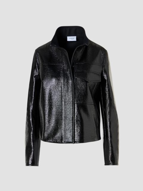 AKRIS Women's Faux-Leather Lacquer Jacket - Black