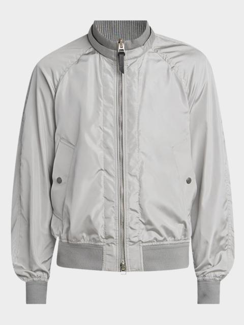 TOM FORD Men's Silk Taffeta Knit Bomber Jacket