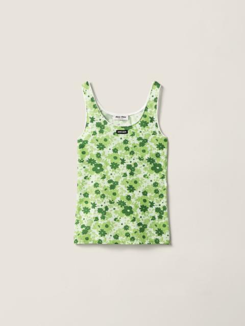 Miu Miu Stretch fabric tank top