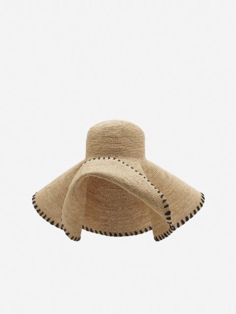 Lanvin LANVIN CAPELINE HAT IN RAFFIA