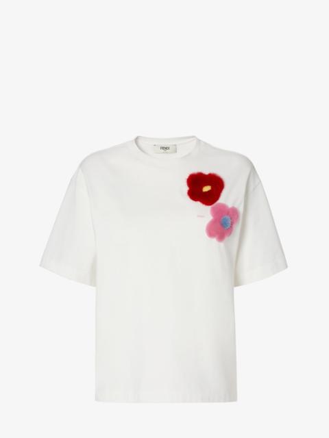 FENDI T-shirt White jersey T-shirt