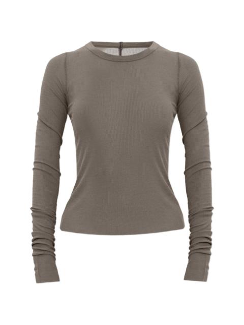 ribbed-knit long-sleeve T-shirt