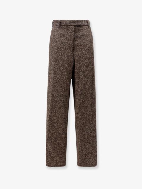 Dries Van Noten Penn Embroidered Viscose Trousers