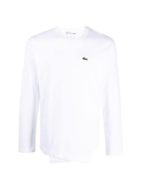 x Lacoste asymmetric long-sleeve T-shirt