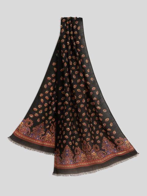 Etro PAISLEY WOOL AND SILK SCARF