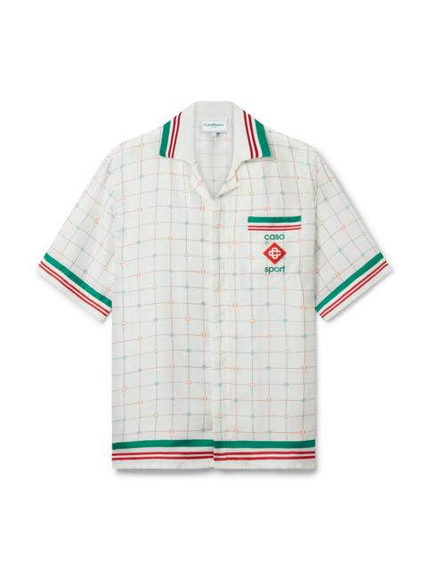 CASABLANCA Tennis Club Check Silk Shirt