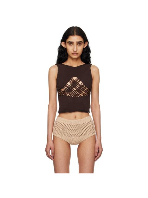 ISA BOULDER Brown Holy Tank Top