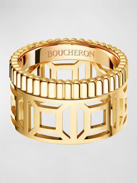 Boucheron Quatre 18K Yellow Gold Radiant Edition Openwork Ring