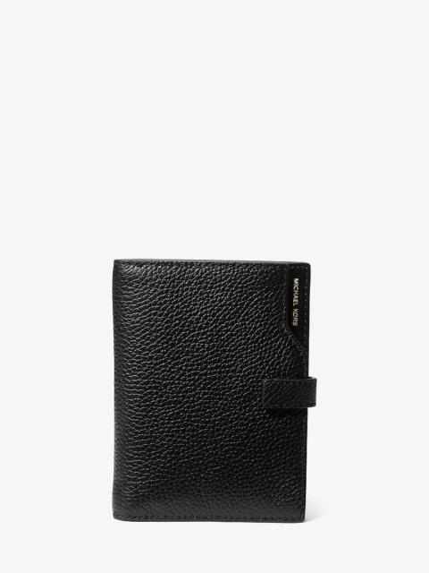 MICHAEL KORS Jet Set Pebbled Leather Passport Wallet