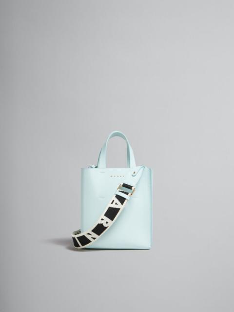 Marni MUSEO MINI BAG IN LIGHT BLUE LEATHER