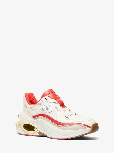 MICHAEL KORS Toni Mixed-Media Trainer