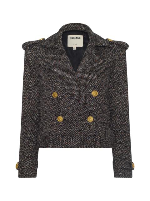 Xoey Cropped Tweed Trench
