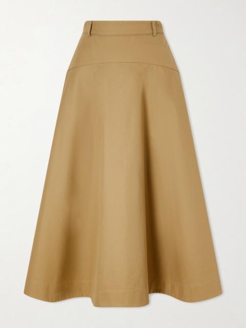 BALENCIAGA A-line Cotton Midi Skirt