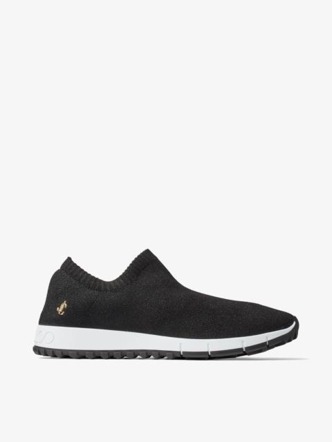 JIMMY CHOO Verona/JC
Black Lurex Knit Trainers with JC Emblem