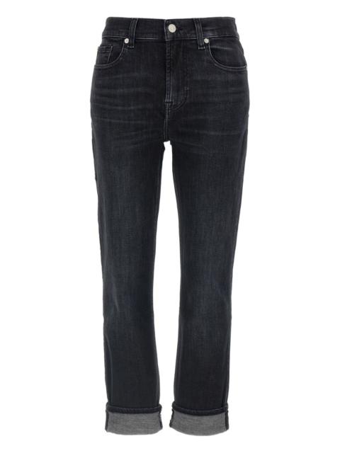 7 For All Mankind cuffed-hem skinny jeans