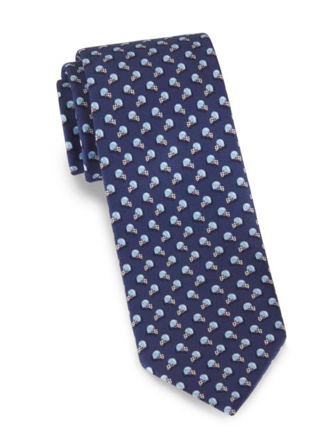 FERRAGAMO Men's Zona Silk Tie - Navy