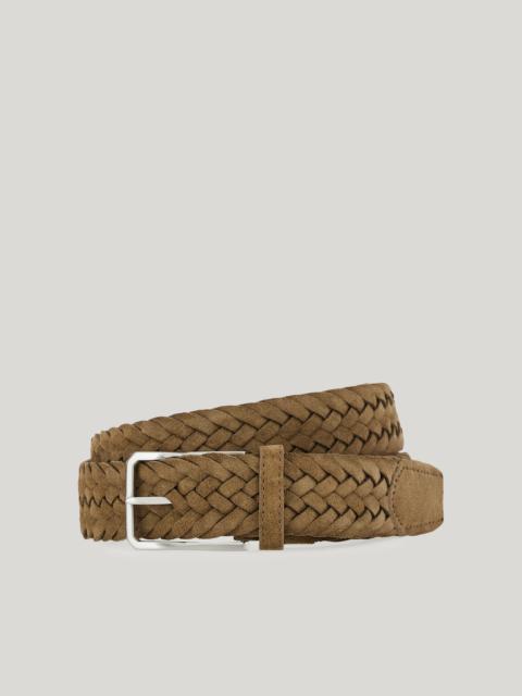 BRAIDED SUEDE BELT IN TAUPE