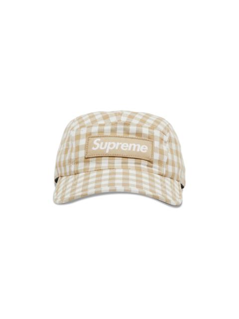 Supreme Gingham Camp Cap 'Tan'