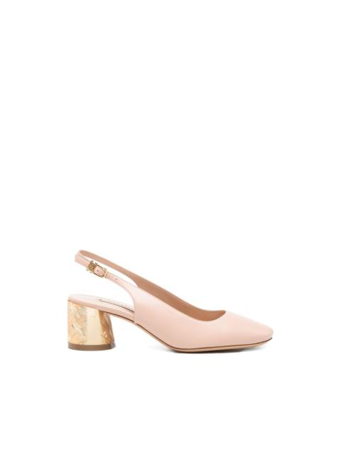 CASADEI Minorca woven-block-heel slingback sandals