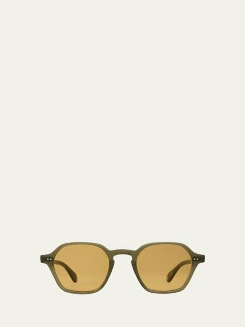 Garrett Leight Men's Temescal Acetate Square Sunglasses