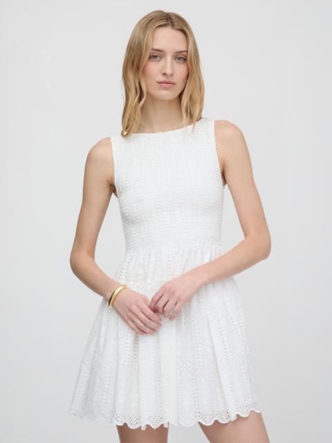 Hill House Home The Cosima Mini Nap Dress - White Trellis Broderie