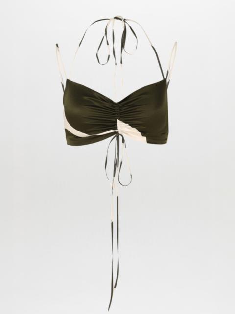SILVIA TCHERASSI Kayla Top Green Abstract