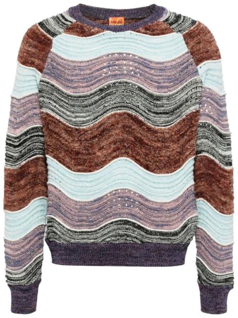 vitelli peacock-knit jumper
