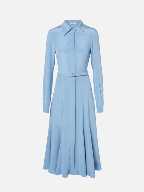 EMILIA WICKSTEAD Riko Dress In Cloudy Blue Silk Crepe De Chine