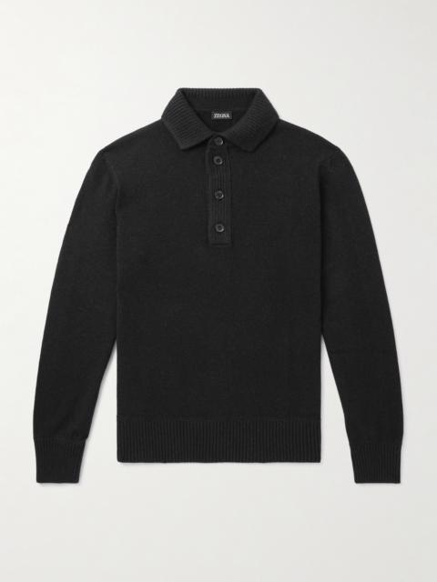 ZEGNA Slim-Fit Wool and Cashmere-Blend Polo Shirt