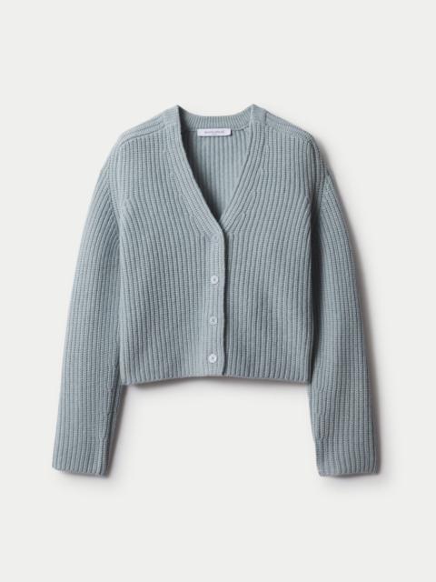 Maison Kitsuné RELIEFED WOOL RIB CARDIGAN