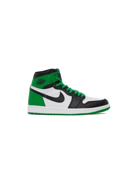 Jordan Black & Green Air Jordan 1 Sneakers