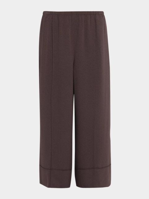 Theory Crop Pintuck Wide-Leg Pants